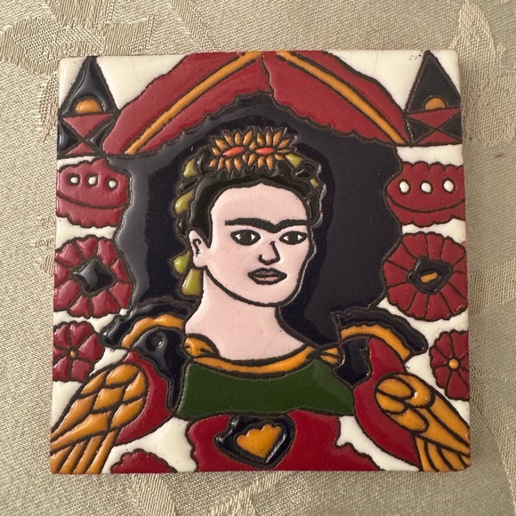 Frida Kahlo Wall Home Decor Art Tile - Picture 2 of 3